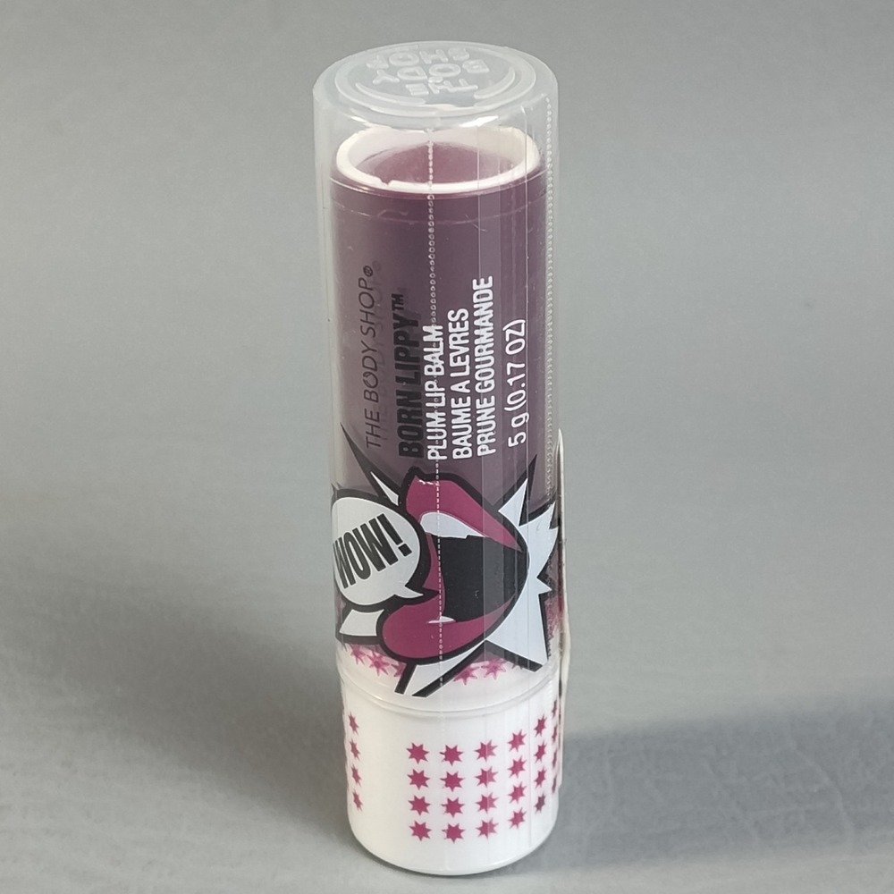 The Body Shop Born Lippy Plum Lip‎ Balm .17oz / 5g SEALED Discontinued